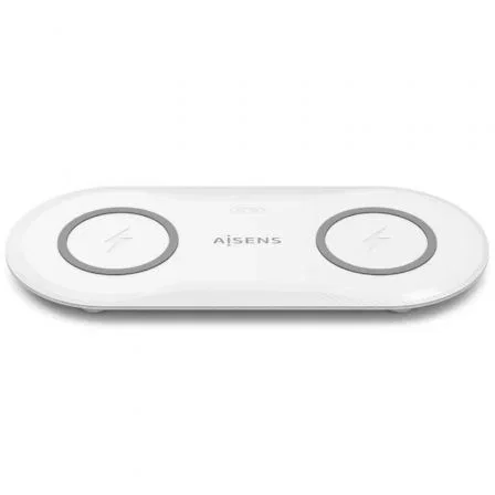 Aisens Cargador Inalámbrico 2 en 1 15W Blanco ASCH-15W2WC059-W